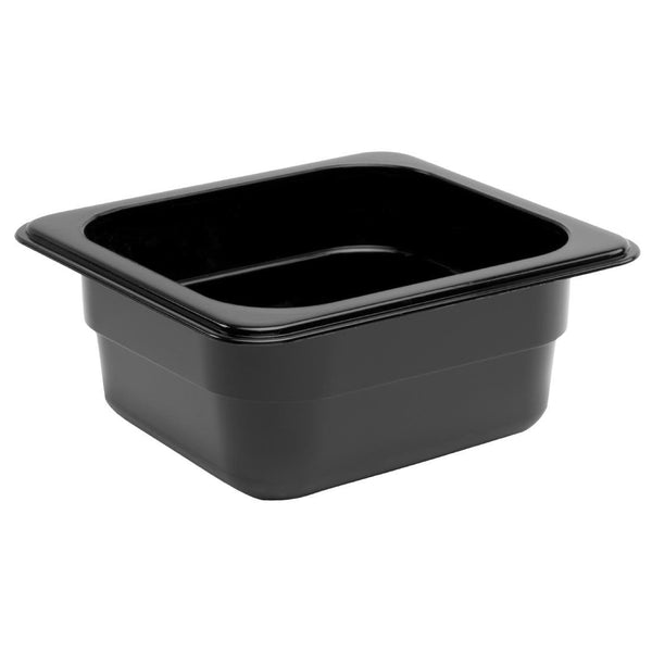 Vogue Black Polycarbonate - GN 1/6 65mm U469 - Whisk Hospitality - U469