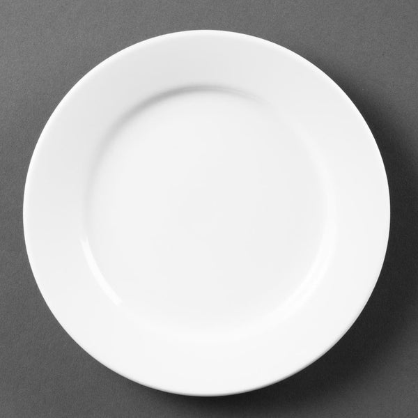 Olympia Whiteware Wide Rimmed Plate - 16.5cm 6.5" (Box 12) CB478 - Whisk Hospitality - CB478