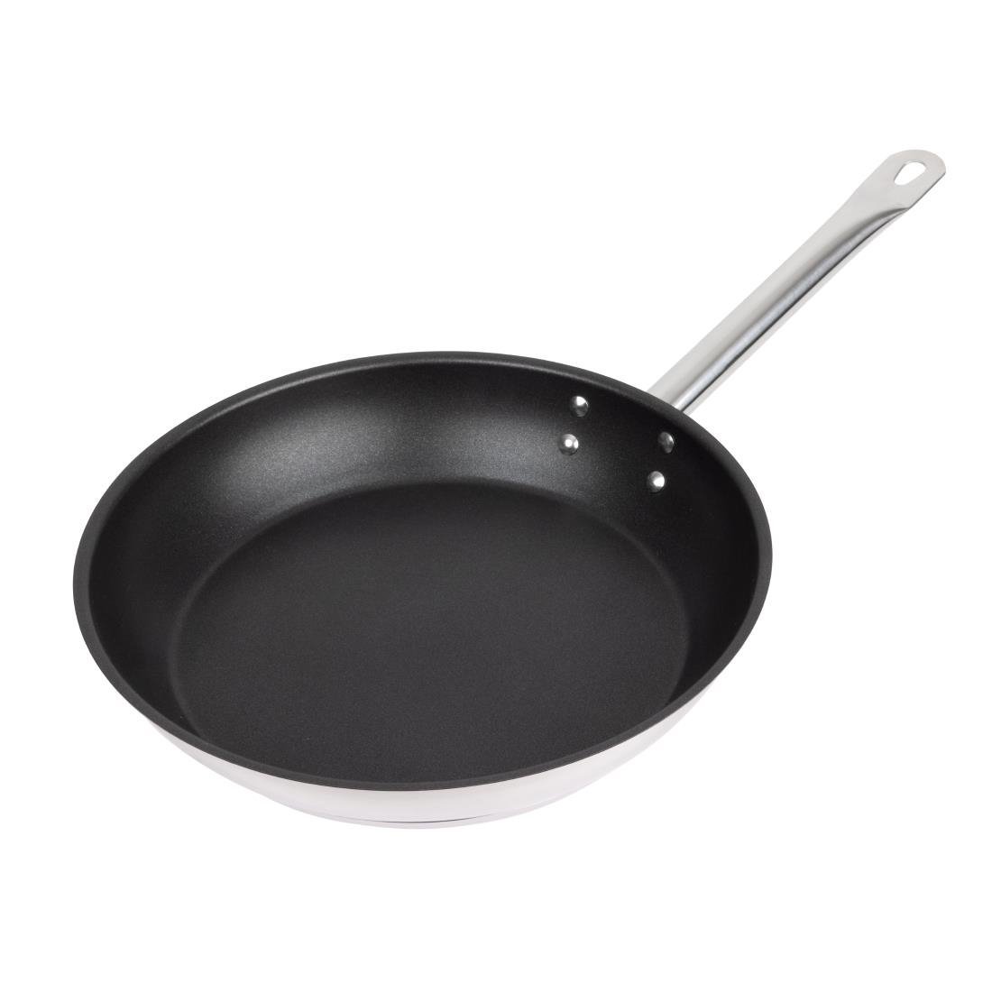 Vogue Frypan Teflon Platinum Plus Non Stick Coating St/St - 280mm FC097 - Whisk Hospitality - FC097