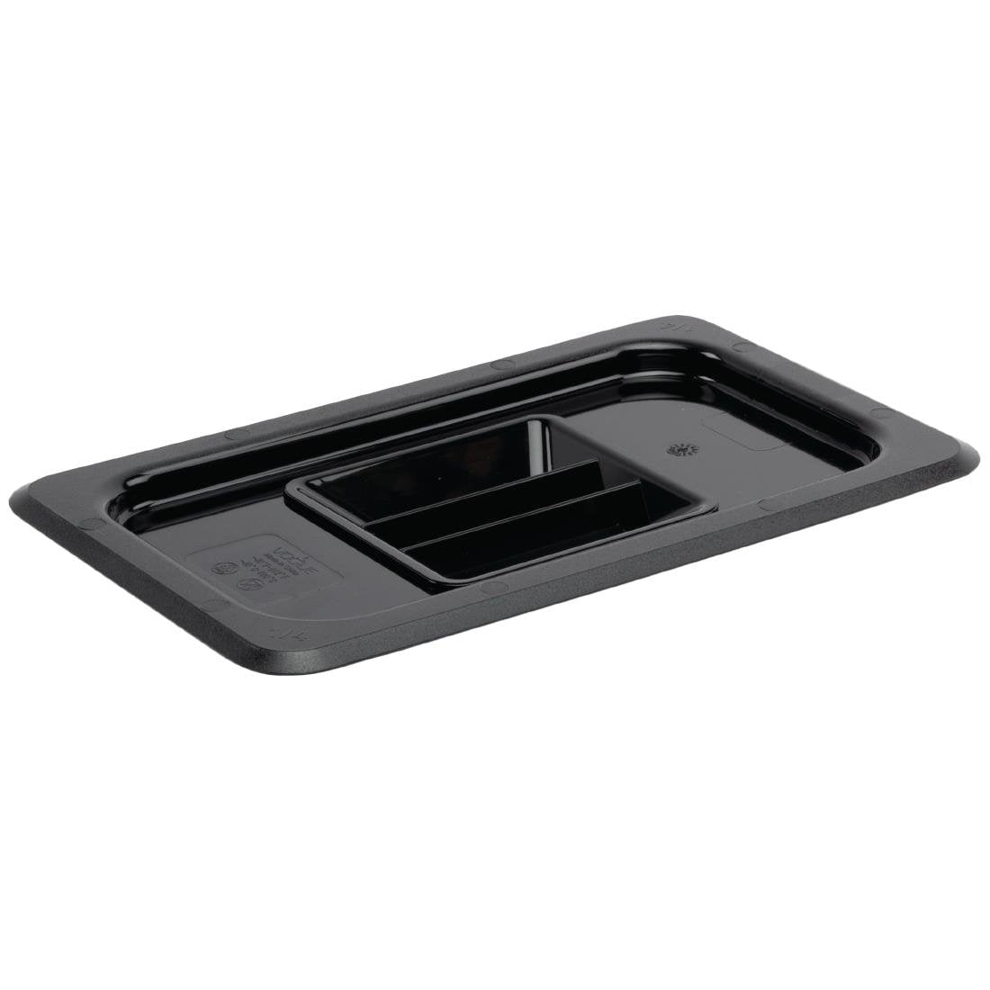 Vogue Black Polycarbonate Lid - GN 1/4 U477 - Whisk Hospitality - U477