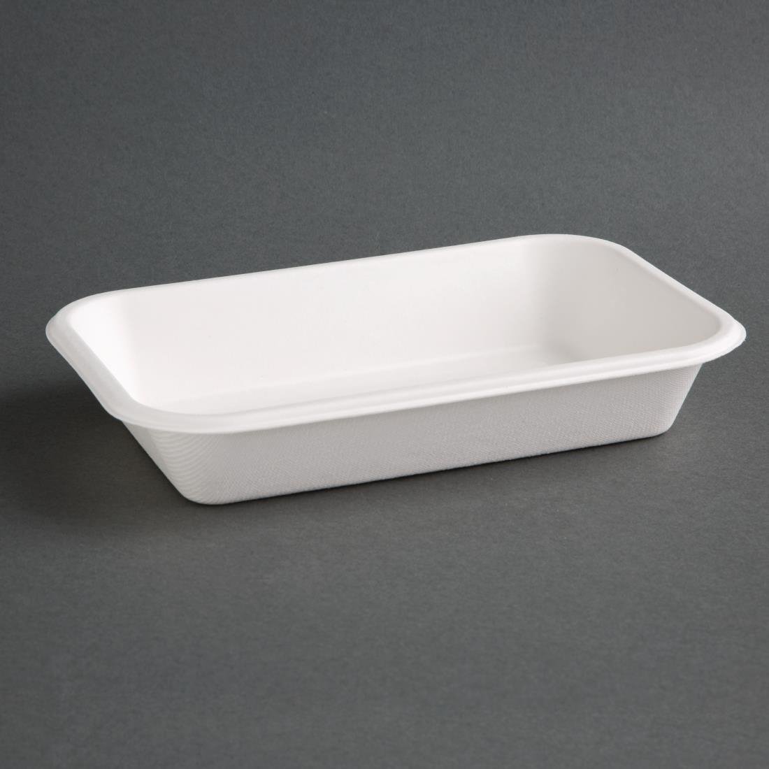Fiesta Compostable Bagasse Tray - 680ml - 38 x 139 x 213mm (Pack 50) FC531 - Whisk Hospitality - FC531