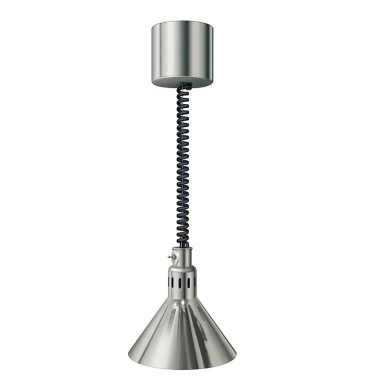 Hatco Decorative Heat Lamp – Bright Nickel Plated Finish - Whisk Hospitality - DL-775-RPL-BN/BK