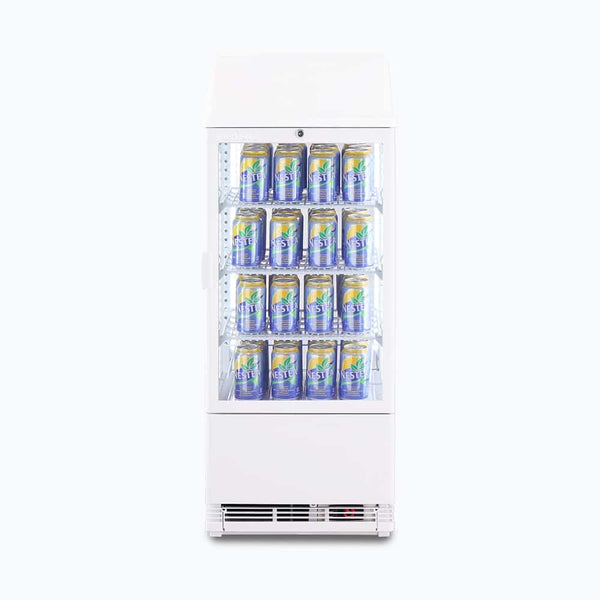 Bromic Countertop Fridge - 78L - 1 Door - Flat Glass - White - Whisk Hospitality - CT0080G4LW-NR
