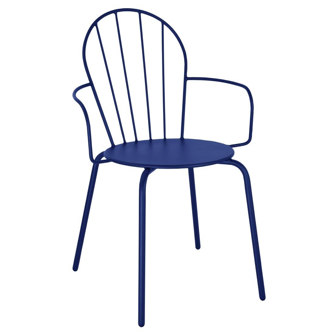 Bolero Adeline Arm Chair Dark Navy (Set 4) HZ359 - Whisk Hospitality - HZ359