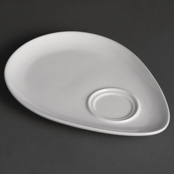 Olympia Whiteware Snack Plate White - 185x240mm 7 1/4x9 1/2" (Box 12) Y102 - Whisk Hospitality - Y102