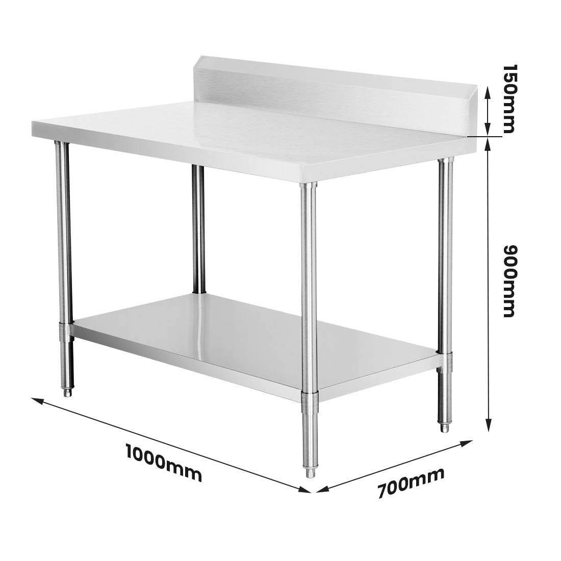 WBB7 - 1000/A Workbench with Splashback - Whisk Hospitality - WBB7-1000/A