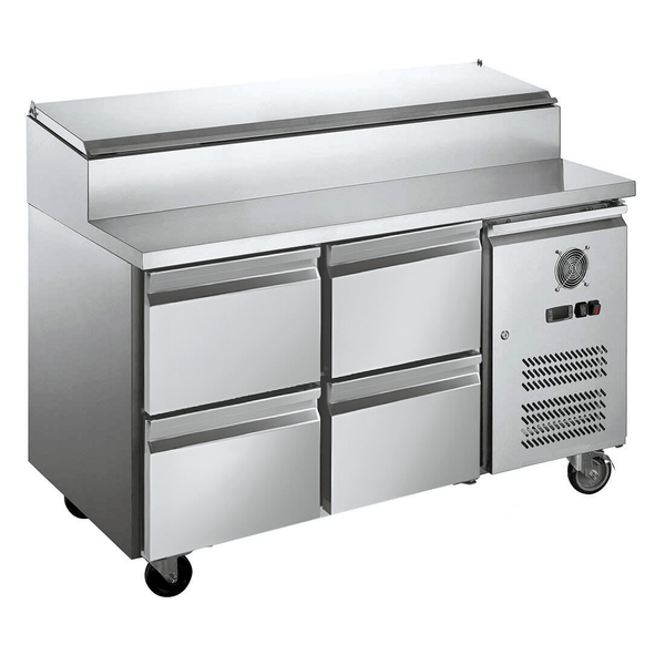 FED - X S/S Four Drawer Sandwich Counter - XSS7C13S2V - 4D - Whisk Hospitality - XSS7C13S2V-4D