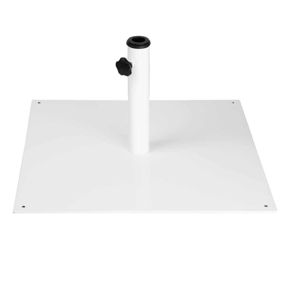 Bolero Flat Metal Parasol Base White - 18kg FU510 - Whisk Hospitality - FU510