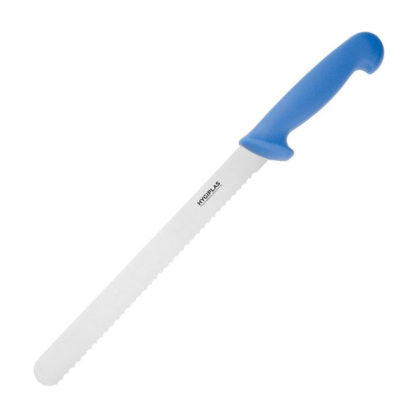 Hygiplas Slicer Serrated Blue - 250mm 10" FX120 - Whisk Hospitality - FX120
