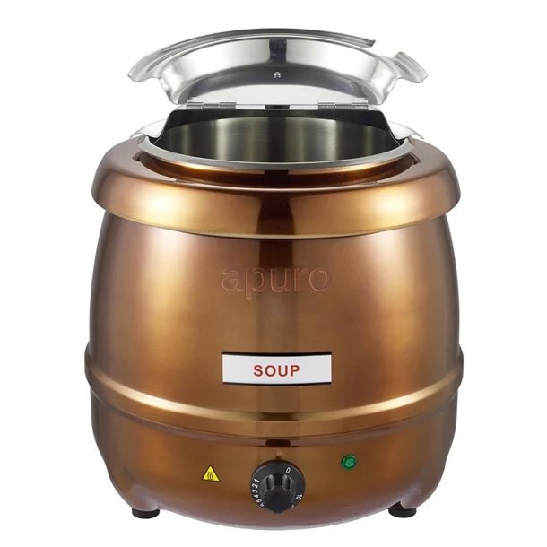 Apuro Copper Finish Soup Kettle - 10Ltr CP851 - A - Whisk Hospitality - CP851-A