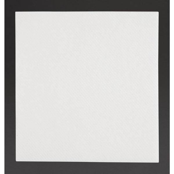 Fiesta Recyclable 24cm Airlaid 4 Fold White Cocktail Napkin (Pack 2400) FE262 - Whisk Hospitality - FE262