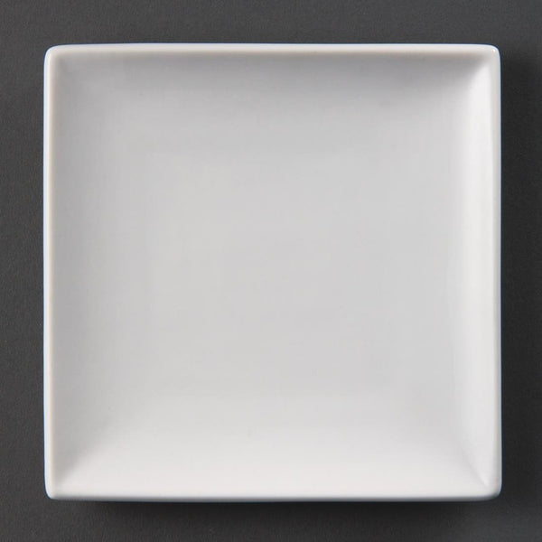Olympia Whiteware Square Plate - 14cm 5 1/2" (Box 12) U153 - Whisk Hospitality - U153