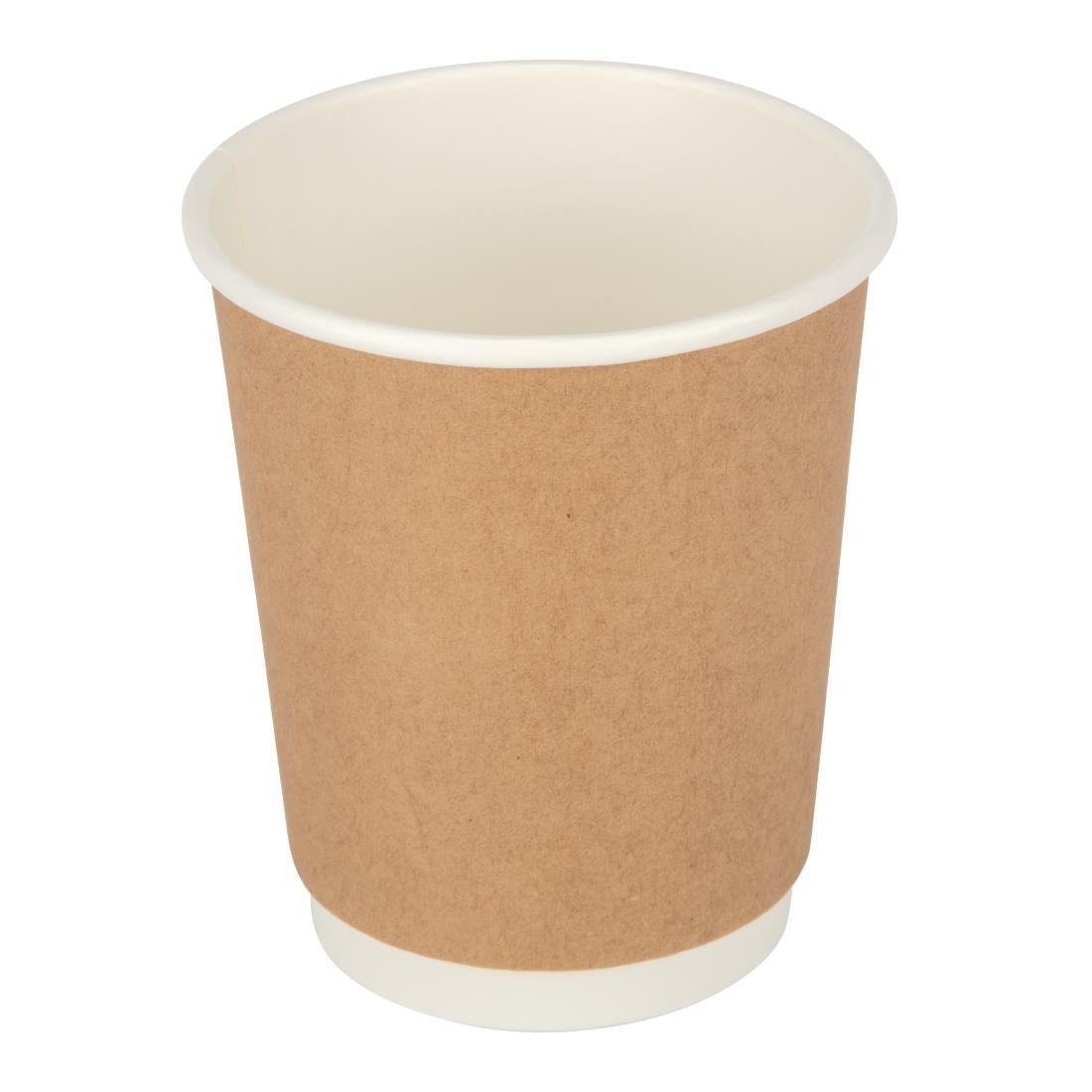 Fiesta Recyclable Hot Cup Double Wall Kraft 225ml (Box 500) GP439 - Whisk Hospitality - GP439