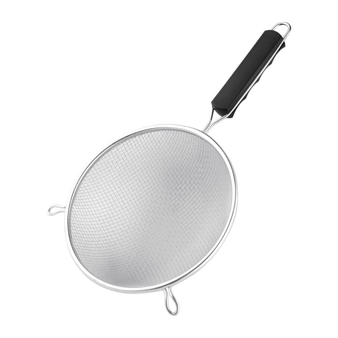 Vogue Double Mesh Sieve Black Handle - 200mm FE742 - Whisk Hospitality - FE742