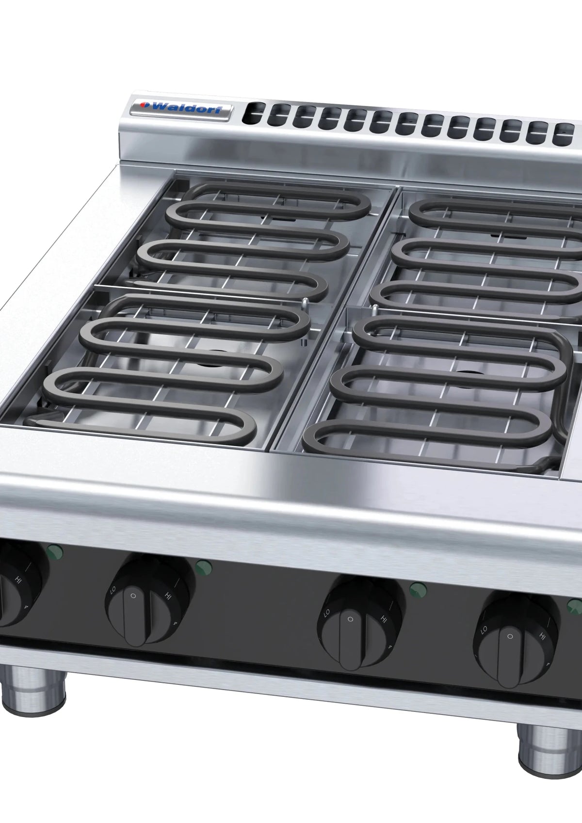 Waldorf Bold Rnlb8400E B 600Mm Electric Cooktop Low Back Version Bench Model - Whisk Hospitality - RNLB8400E-B