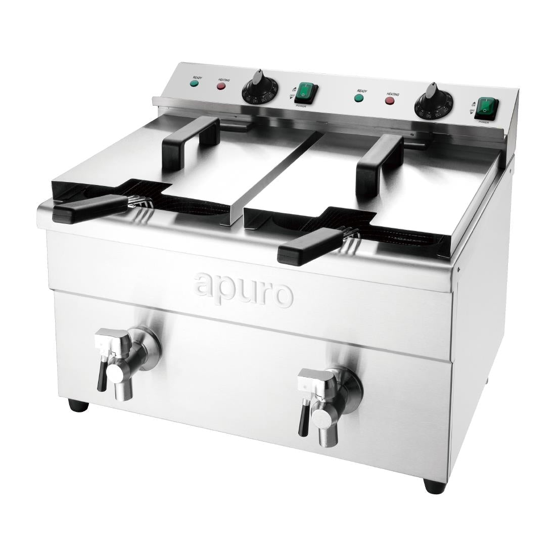 Apuro Double Induction Fryer - 2x7.5ltr - 2x3kW CT012 - A - Whisk Hospitality - CT012-A