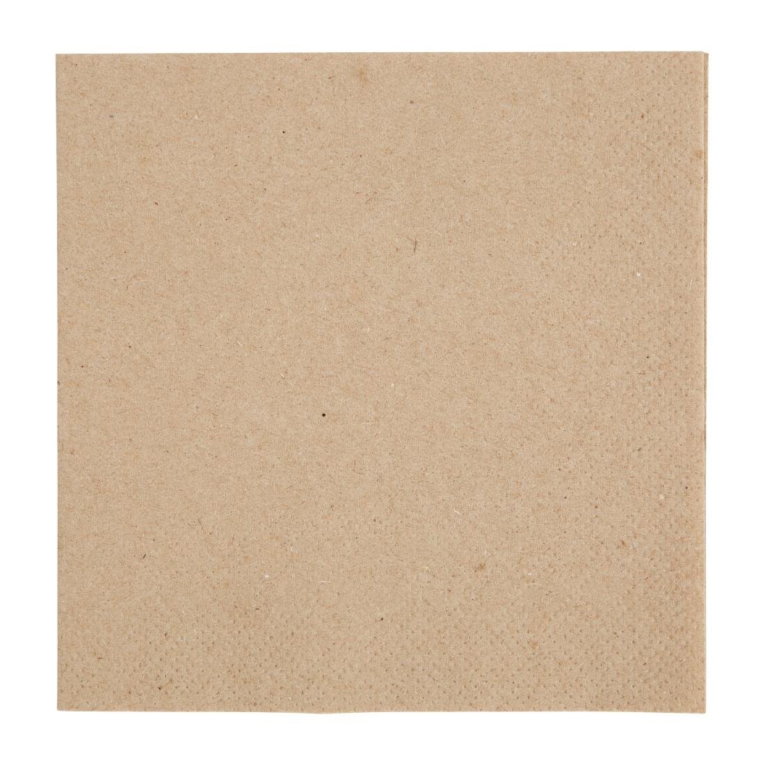 Fiesta Recyclable 24cm 2 ply 4 Fold Recycled Kraft Cocktail Napkin (Pack 4000) FE217 - Whisk Hospitality - FE217