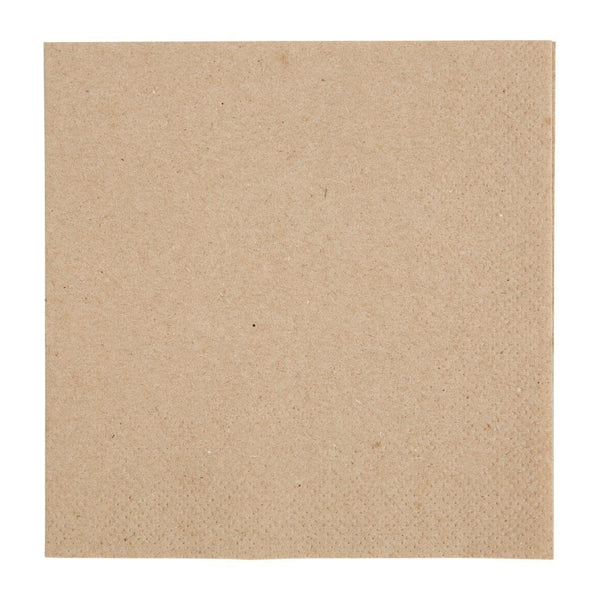 Fiesta Recyclable 24cm 2 ply 4 Fold Recycled Kraft Cocktail Napkin (Pack 4000) FE217 - Whisk Hospitality - FE217