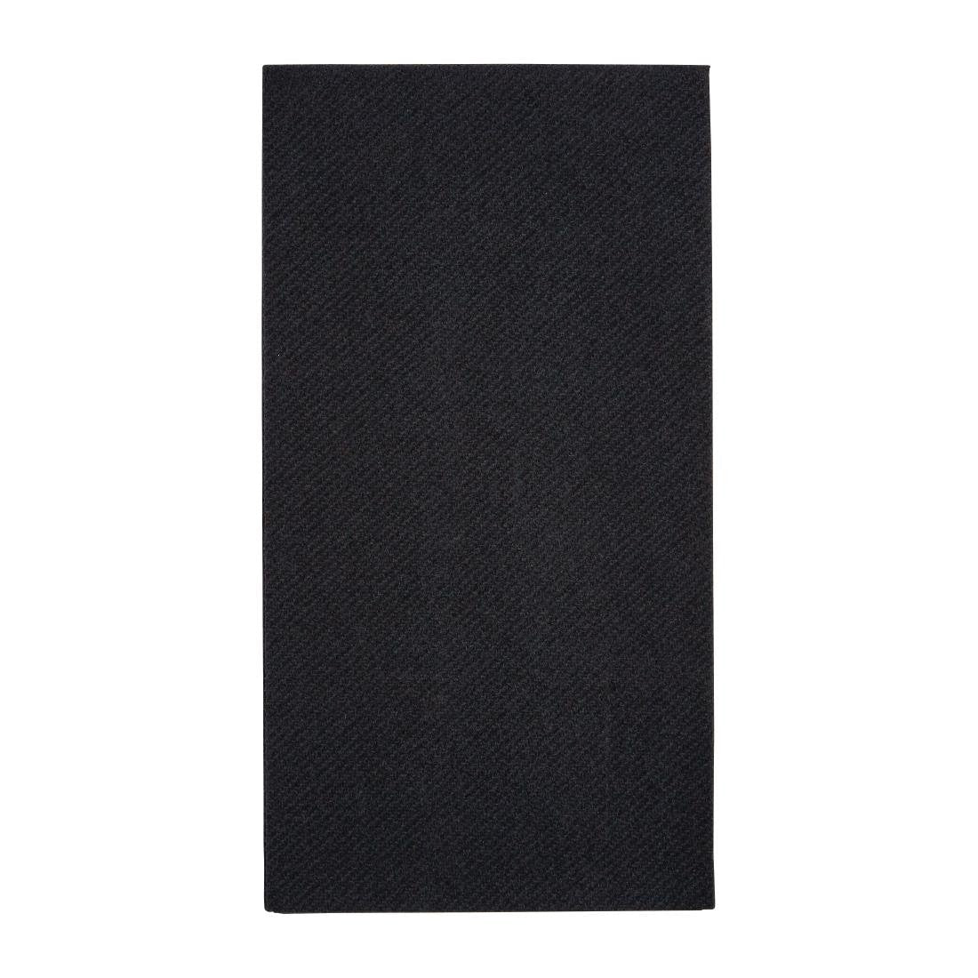 Fiesta Recyclable 40cm Airlaid 8 Fold Black Dinner Napkin (Pack 500) FE276 - Whisk Hospitality - FE276