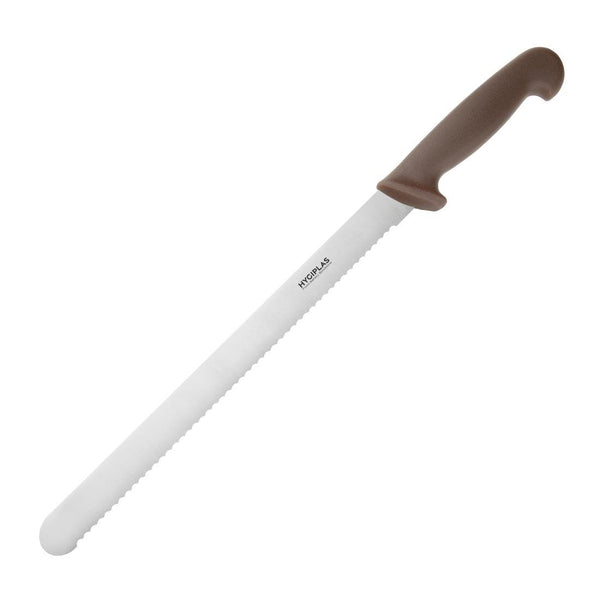 Hygiplas Slicer Serrated Brown - 300mm 12" FX118 - Whisk Hospitality - FX118
