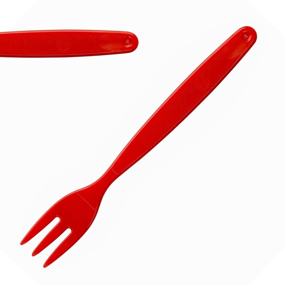 Olympia Kristallon Polycarbonate Fork Red - 170mm (Pack 12) DL118 - Whisk Hospitality - DL118