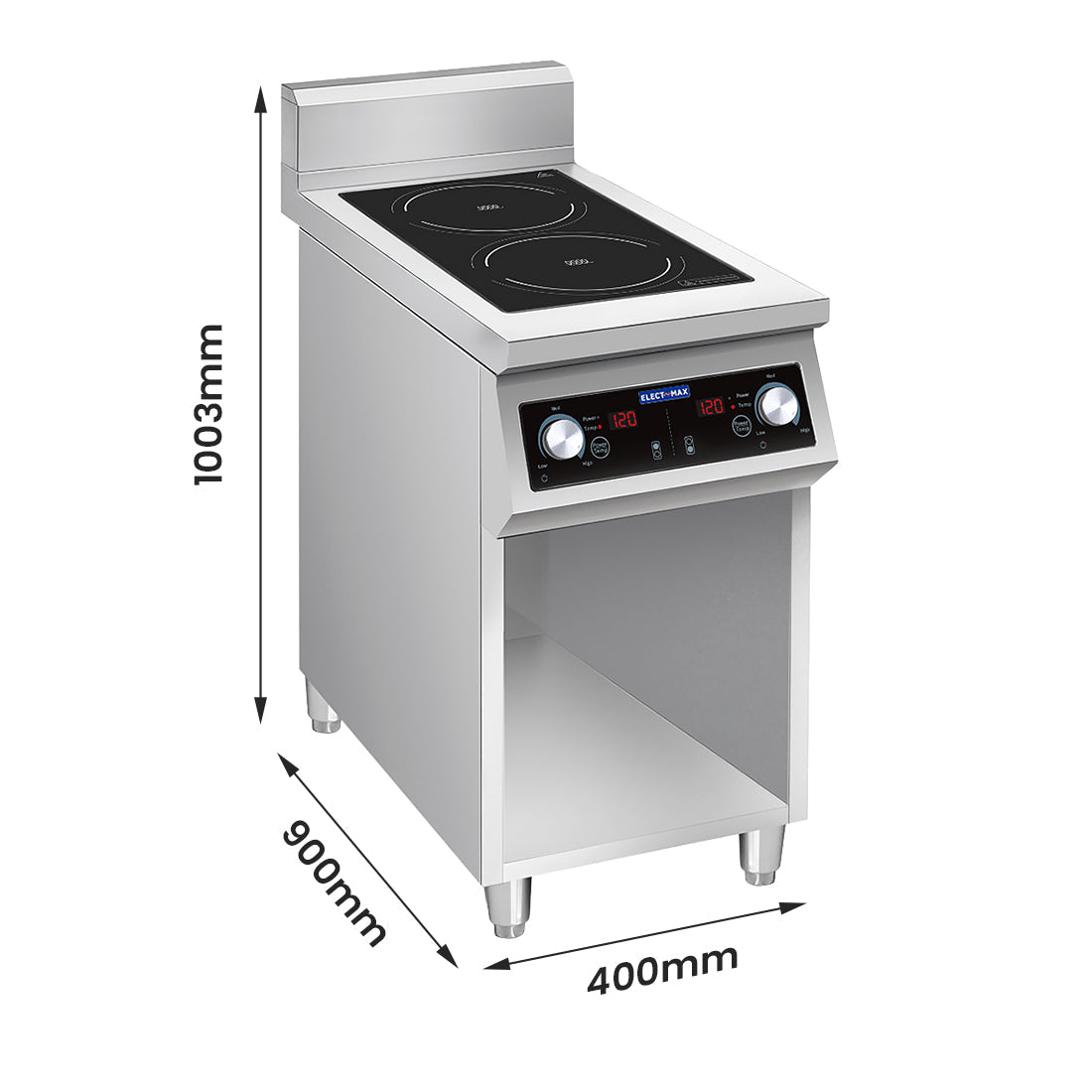 ElectMax 900 Series Induction 2 Burner Cooker with Splashback EIC9-400P - Whisk Hospitality - EIC9-400P
