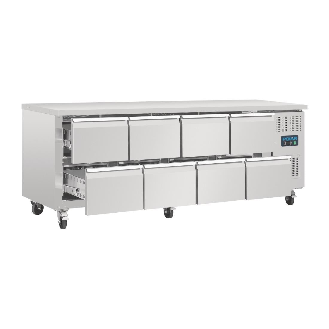 Polar U - Series Eight Drawer Gastronorm Counter Fridge DA549 - A - Whisk Hospitality - DA549-A