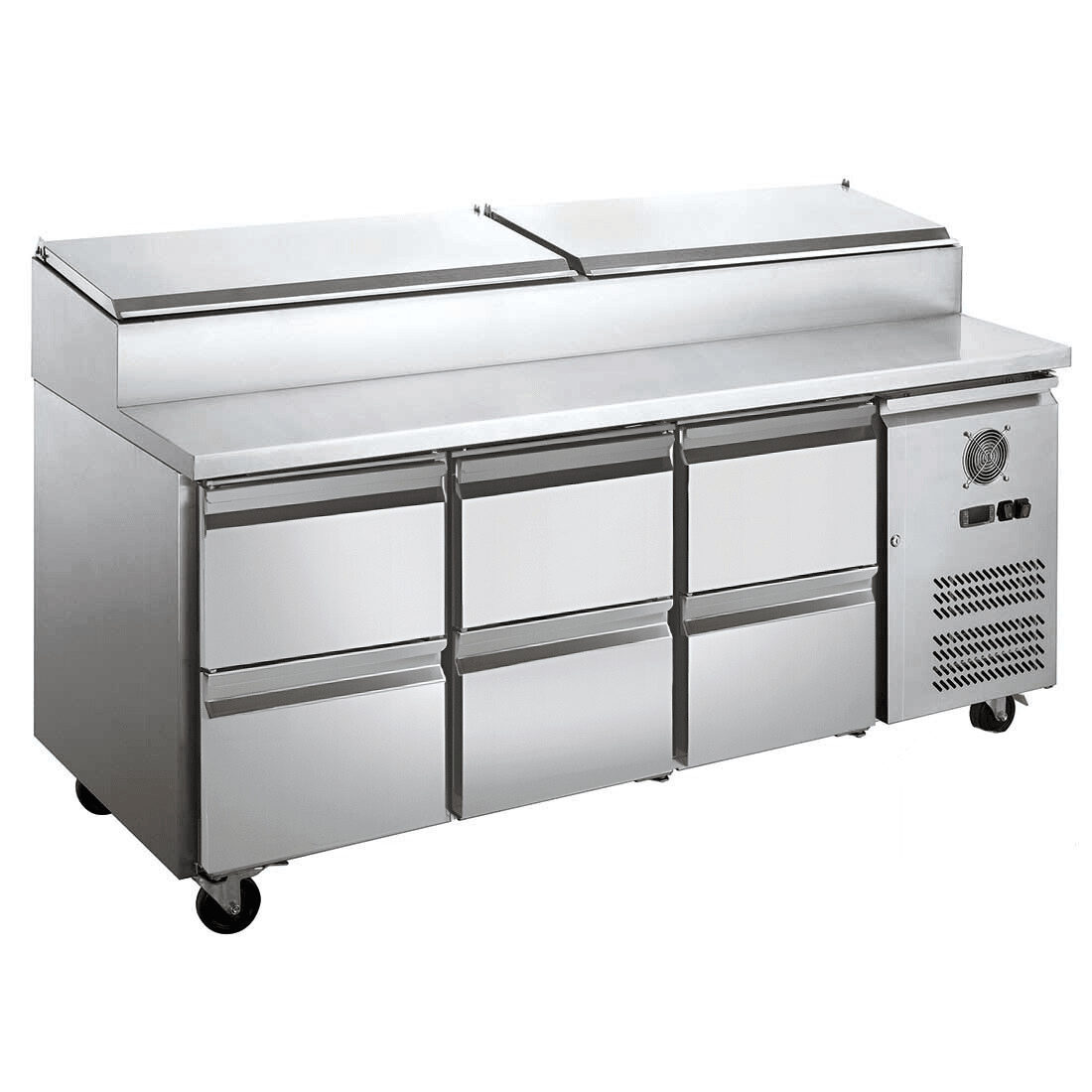 FED - X Six Drawer Salad Prep Fridge - XSS7C18S3V - 6D - Whisk Hospitality - XSS7C18S3V-6D