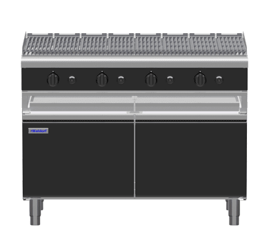 Waldorf Bold Chlb8120G Cd 1200Mm Gas Chargrill Low Back Version Cabinet Base - Whisk Hospitality - CHLB8120G-CD