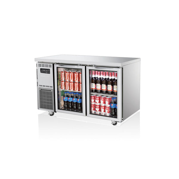Turbo Air 2 Glass Door Undercounter Fridge 1200mm (600mm Deep) KGR12-2S-N - Whisk Hospitality - KGR12-2S-N