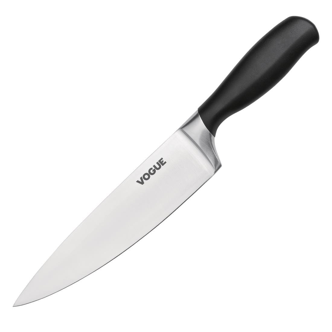 Vogue Soft Grip Chef's Knife St/St - 200mm 8" GD750 - Whisk Hospitality - GD750
