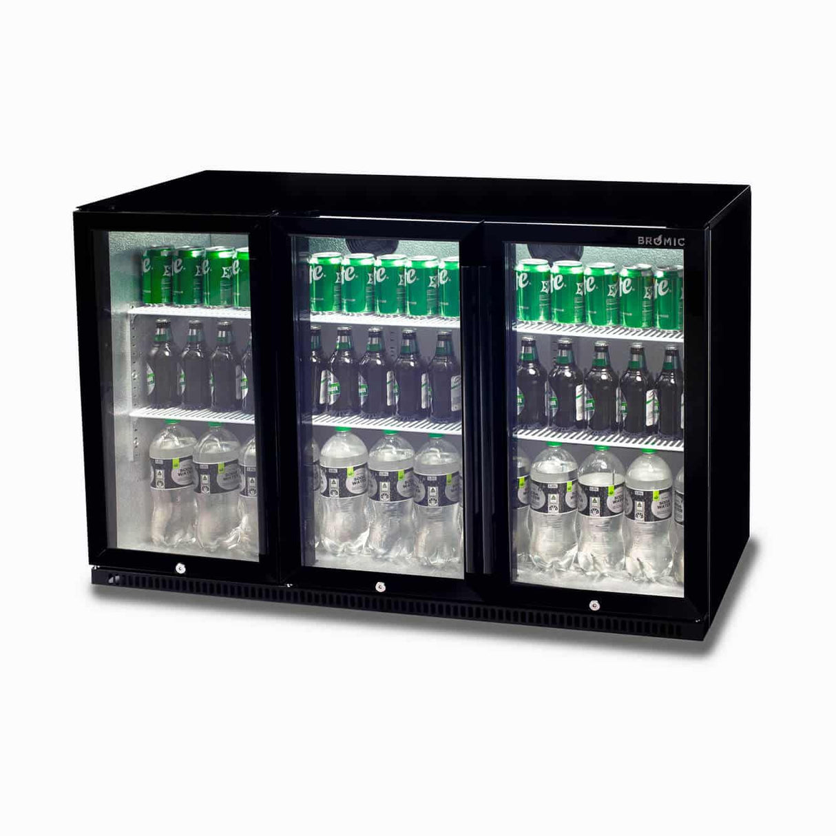 Bromic Back Bar Fridge - 307L - 3 Doors - Hinged - Whisk Hospitality - BB0330GD-NR-1
