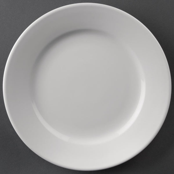 Olympia Athena Wide Rimmed Plate - 203mm (Box 12) CC207 - Whisk Hospitality - CC207