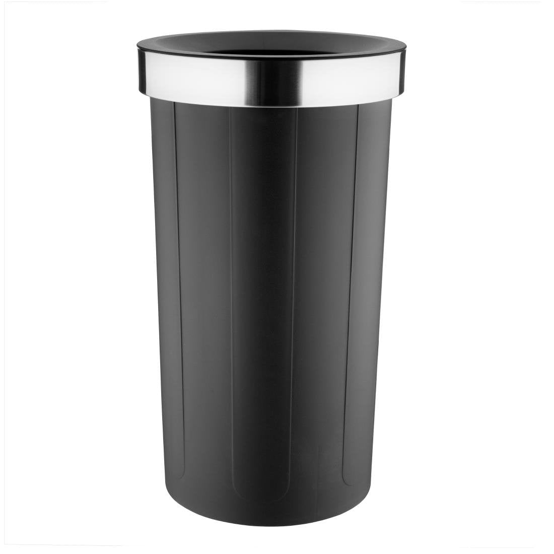 Bolero Round PP Bin with open lid Black - 60Ltr HT462 - Whisk Hospitality - HT462