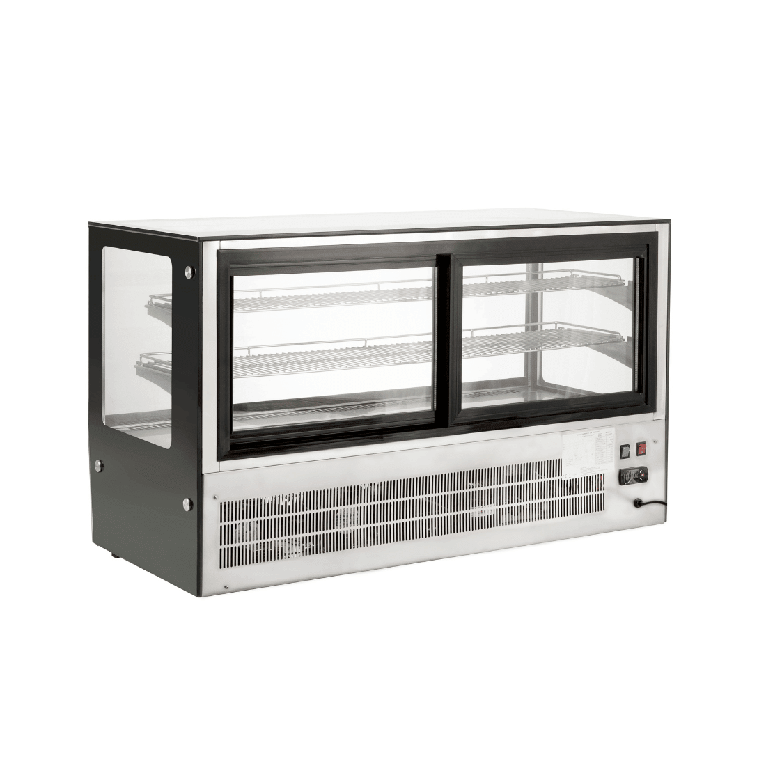 Counter top square 2 Shelves Glass cold food display - GN - 1200RT - Whisk Hospitality - GN-1200RT