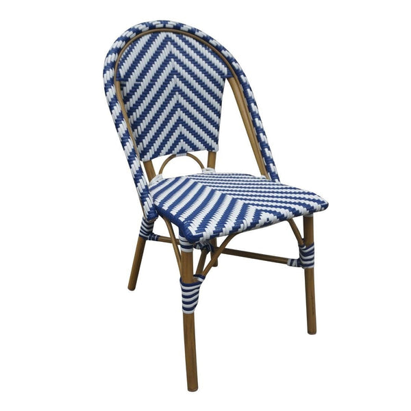 Bolero Parisian Style Wicker Side Chair Blue (Box 2) CH110 - Whisk Hospitality - CH110