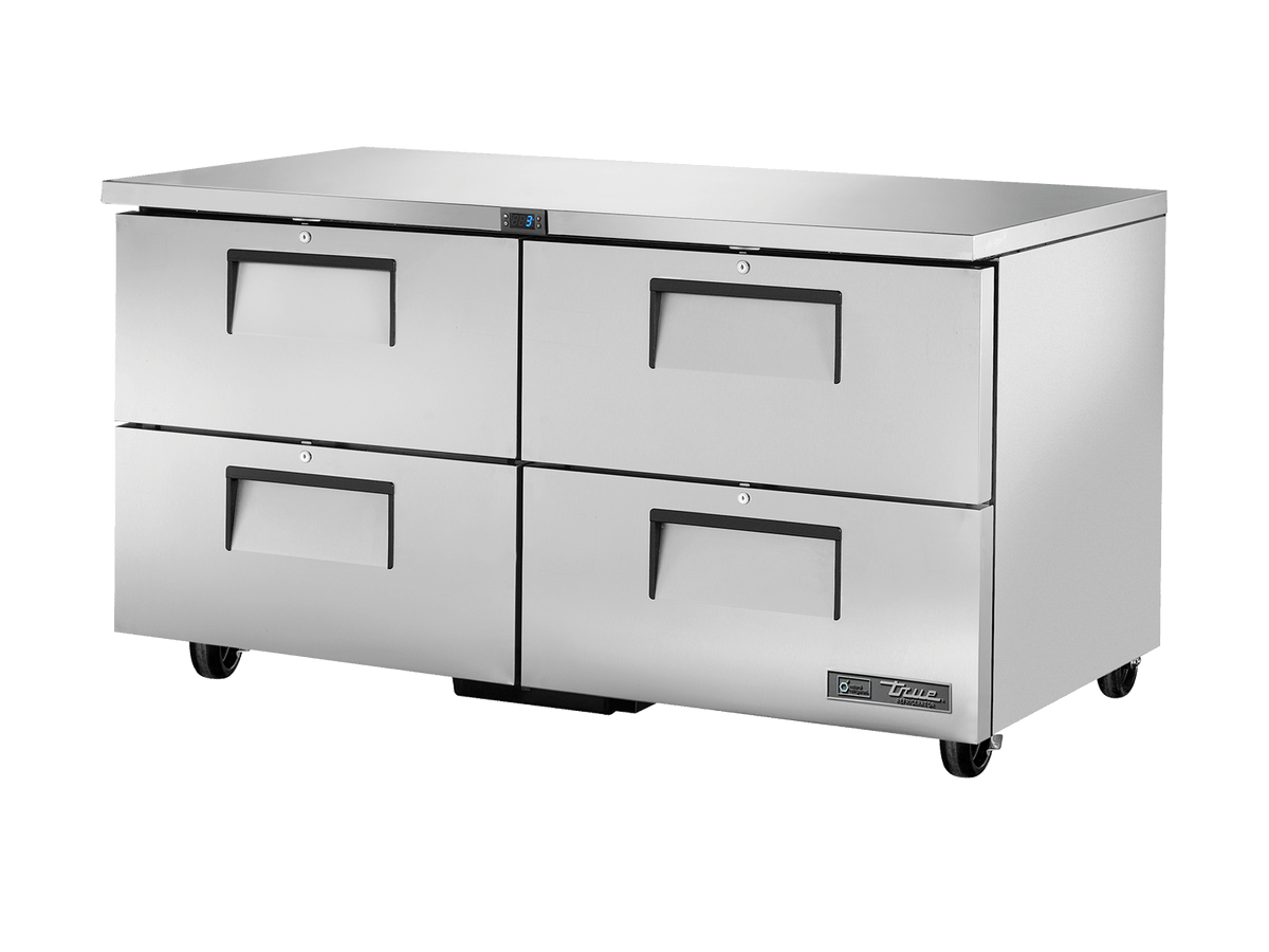 True Refrigeration Undercounter Foodservice Refrigerator, 4 Drawers - TUC - 60D - 4 - HC - Whisk Hospitality - TUC-60D-4-HC