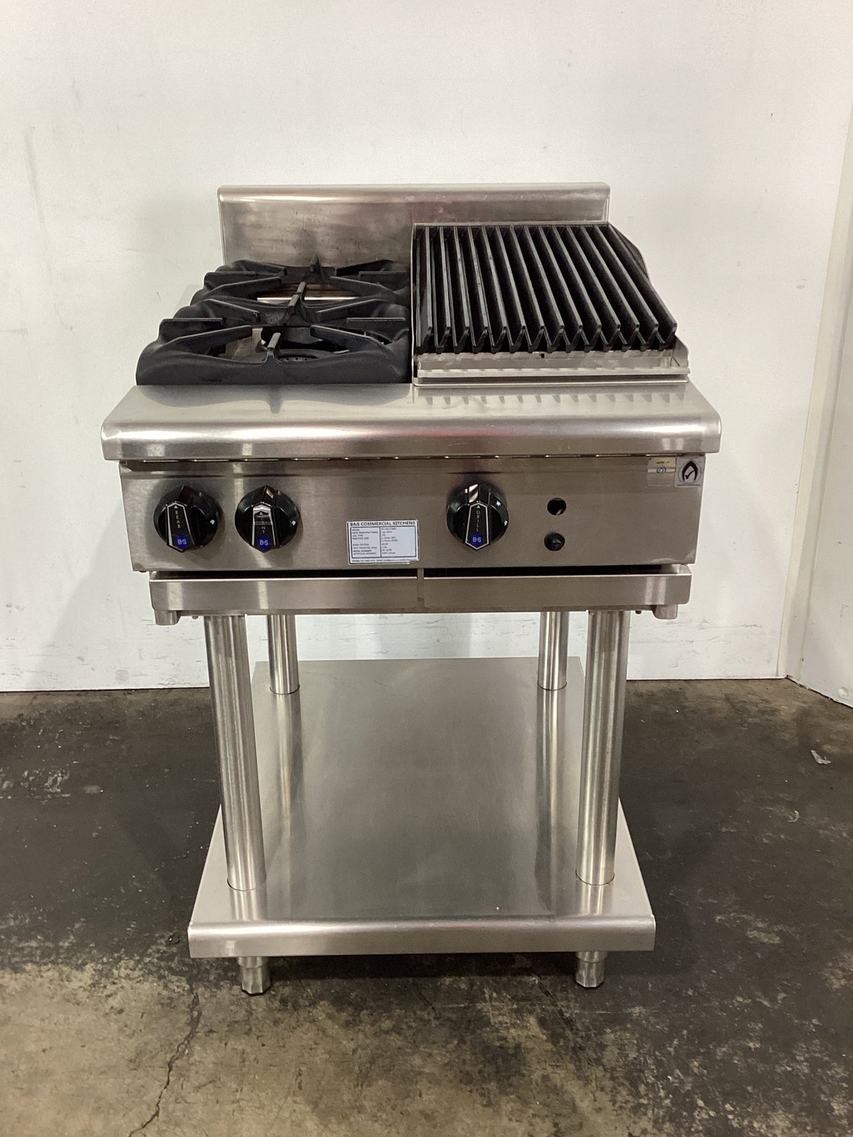 B&S BT - SB2 - CBR3 2 Burner Cooktop + Char Grill - Whisk Hospitality - 846794