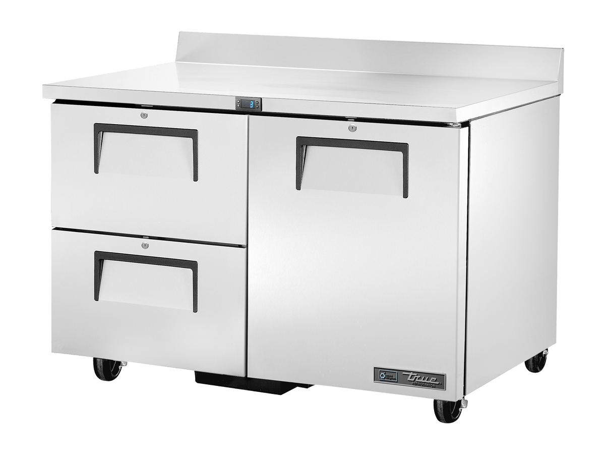 True Refrigeration Three Drawer Refrigerator with Splashback - TWT - 48D - 2 - HC - Whisk Hospitality - TWT-48D-2-HC