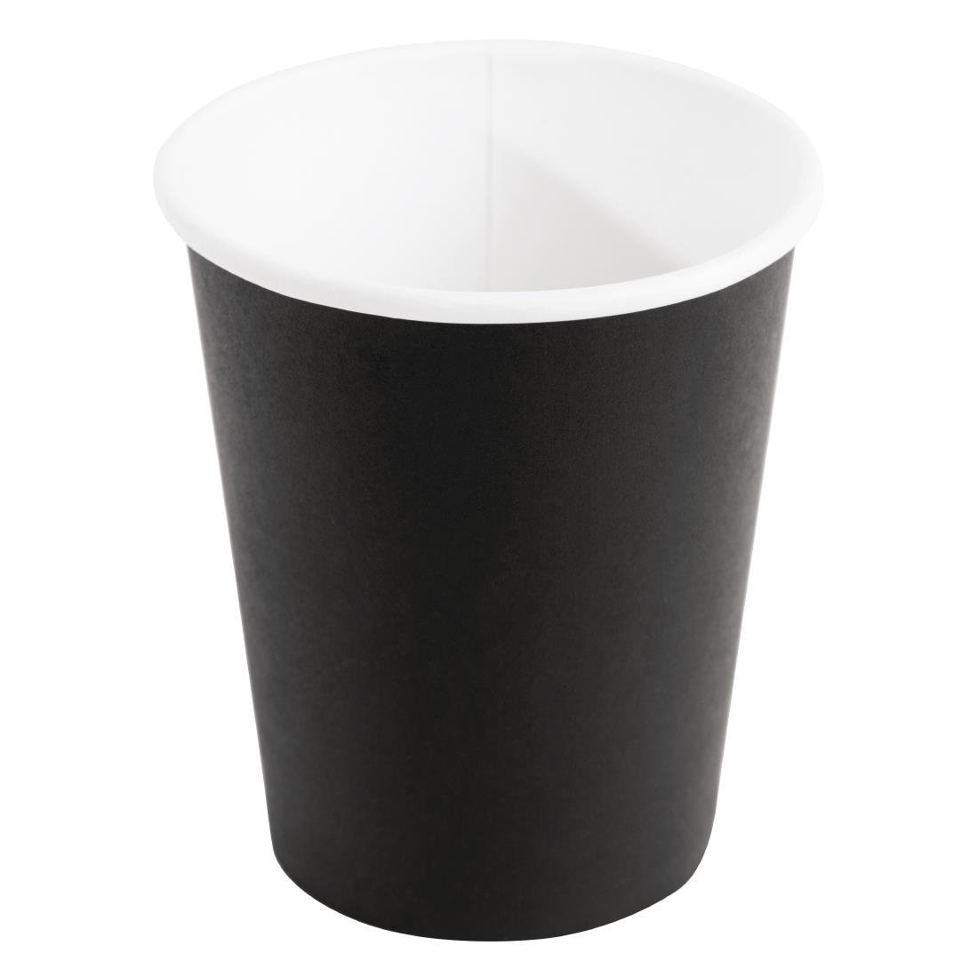 Fiesta Recyclable Hot Cup Single Wall Black 225ml (Box 1000) GF040 - Whisk Hospitality - GF040