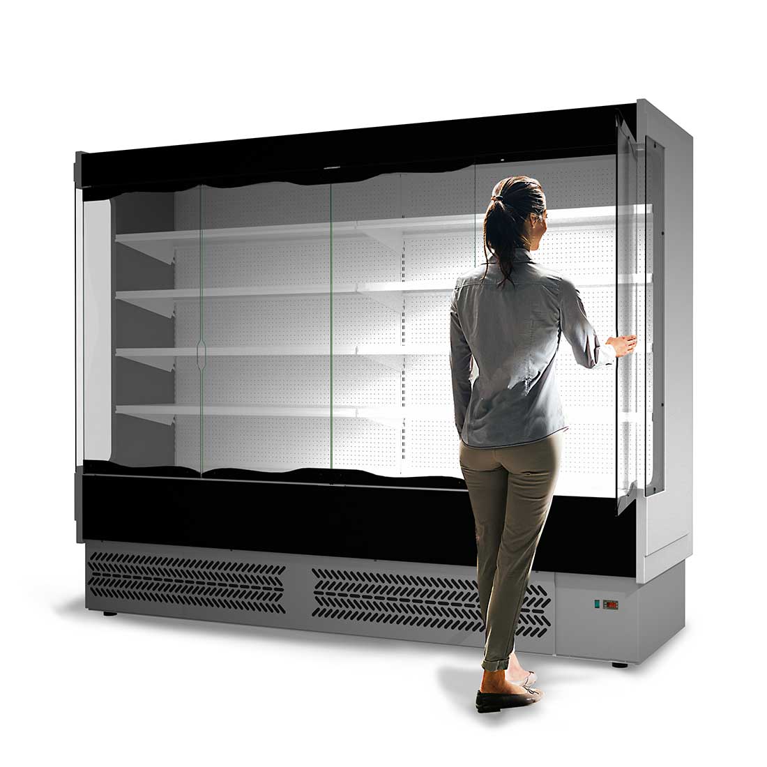 TDVB80-CA-250 Vulcano Supermarket 4 Door Open Display - Whisk Hospitality - TDVB80-CA-250