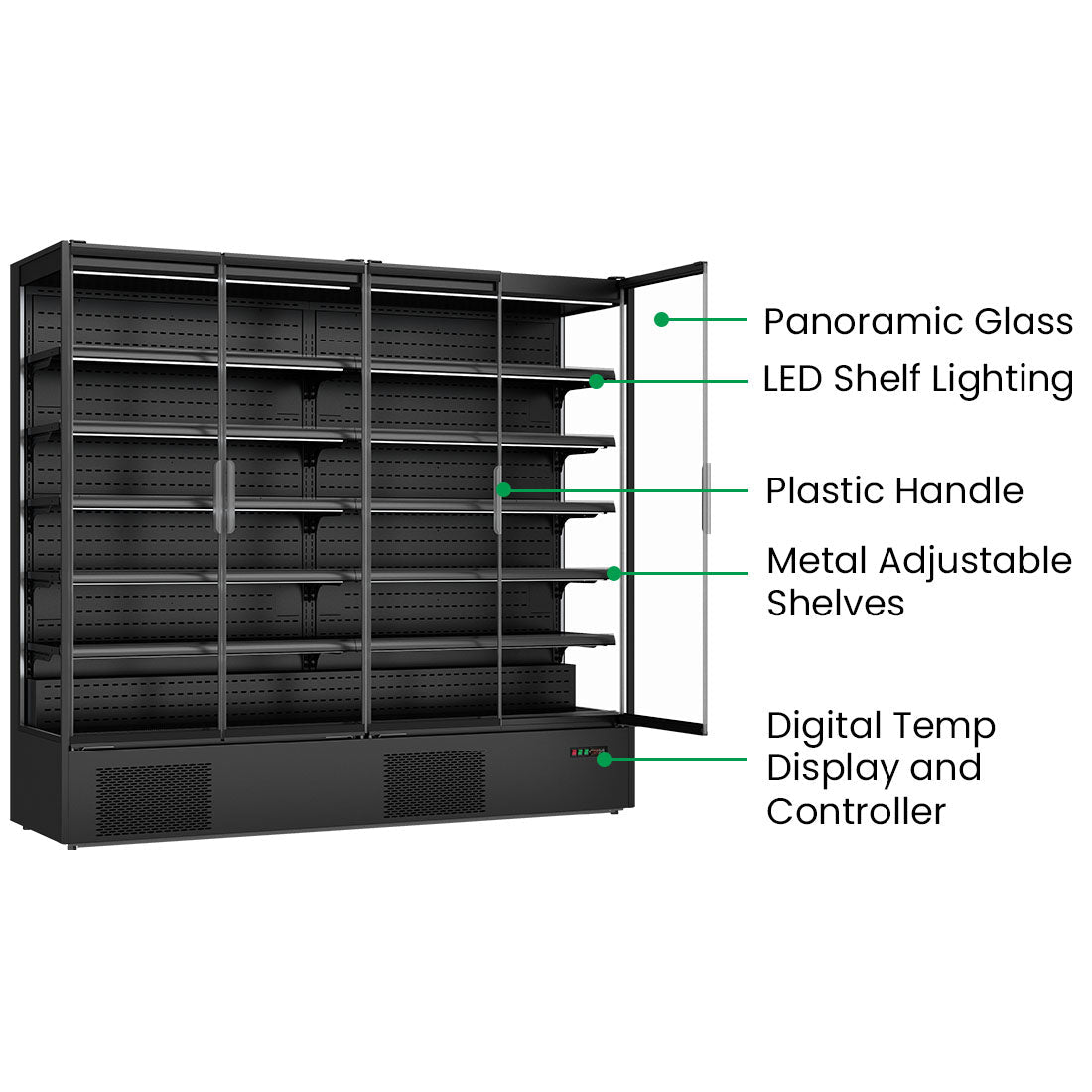 Thermaster Supermarket Panorama 4 Door Chiller Display - DC - 250B - Whisk Hospitality - DC-250B