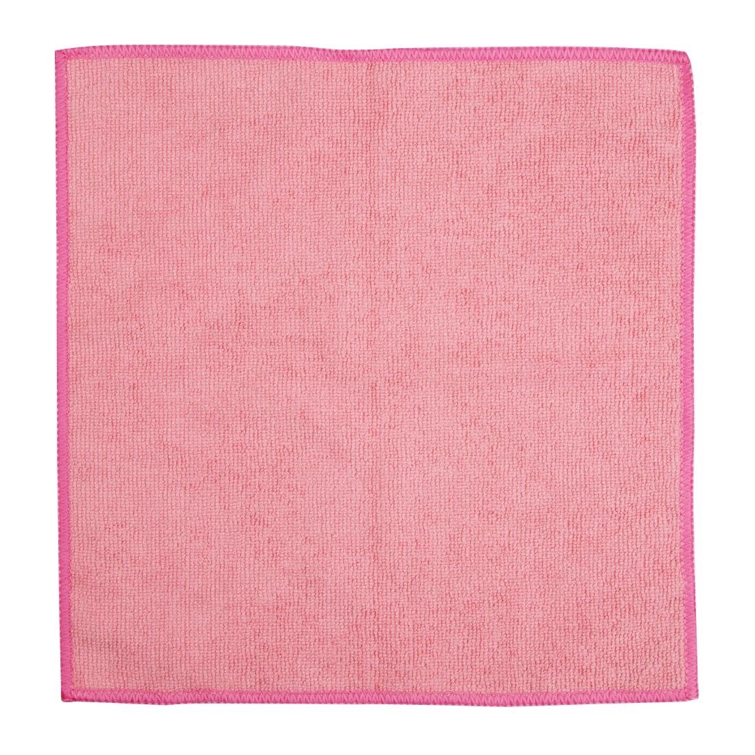 Jantex Microfibre Cloths - Pink (Pack 5) HX271 - Whisk Hospitality - HX271