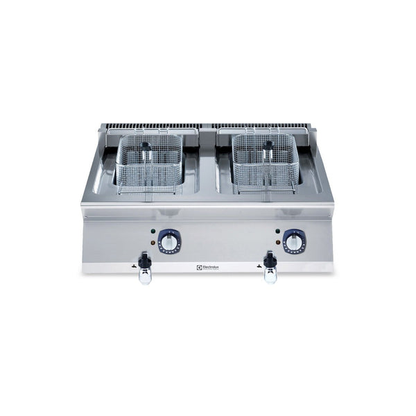 Electrolux 700XP 12L + 12L Double Pan Electric Bench Model Fryer 800mm E7FREH2E00 - Whisk Hospitality - E7FREH2E00