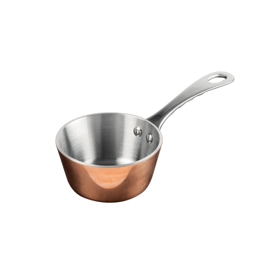 Vogue Copper Mini Gravy Pan - 0.15Ltr 80mm GG761 - Whisk Hospitality - GG761