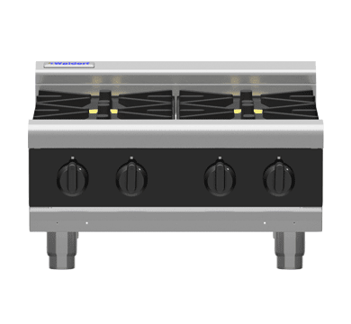 Waldorf Bold Rnlb8403G B 600Mm Gas Cooktop Low Back Version Bench Model - Whisk Hospitality - RNLB8403G-B