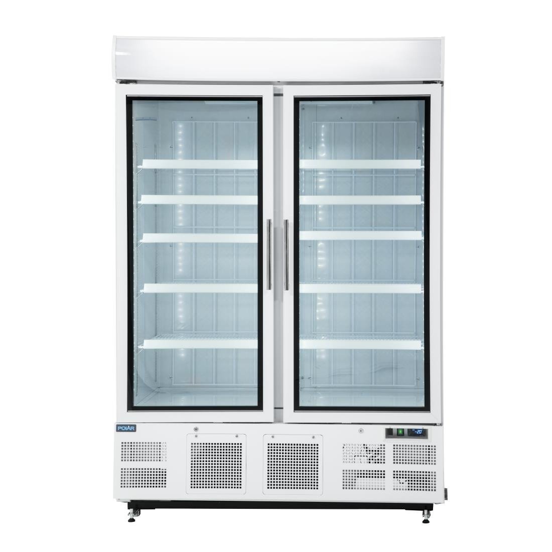 Polar G - Series Upright Display Freezer White - 920Ltr GH507 - A - Whisk Hospitality - GH507-A