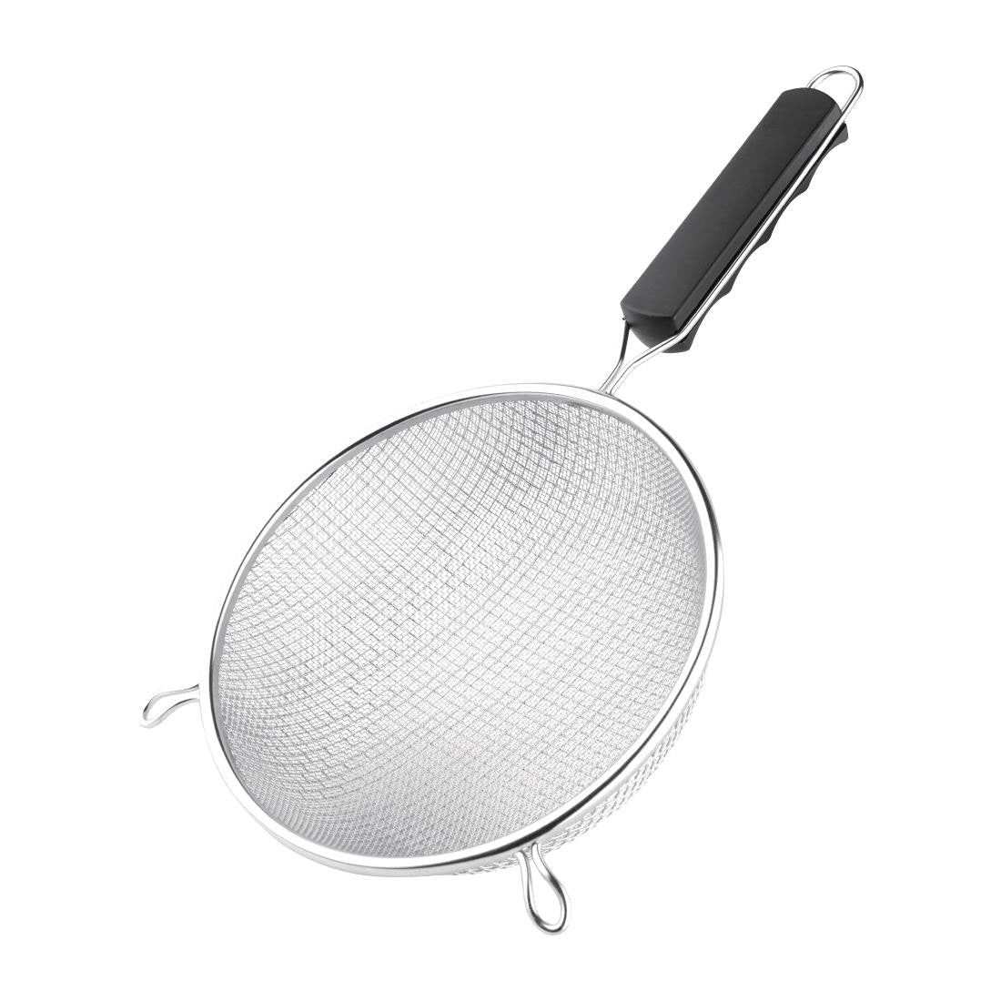 Vogue Double Mesh Sieve Black Handle - 180mm FE741 - Whisk Hospitality - FE741