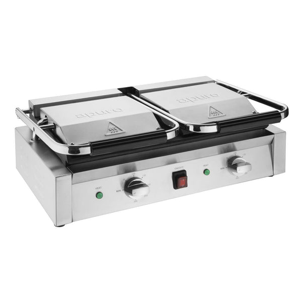 Apuro Bistro Contact Grill - Double (Ribbed/Flat) CU606 - A - Whisk Hospitality - CU606-A