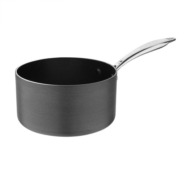 Vogue Annodised Aluminium Non Stick Sauce Pan 180mm CP764 - Whisk Hospitality - CP764